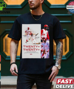 Cincinnati Reds Spencer Steer Elly De La Cruz Twenty Home Runs Twenty Stolen Bases Signatures Poster t shirt