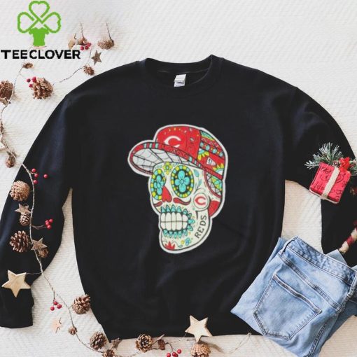Cincinnati Reds Sugar Skulls T Shirt