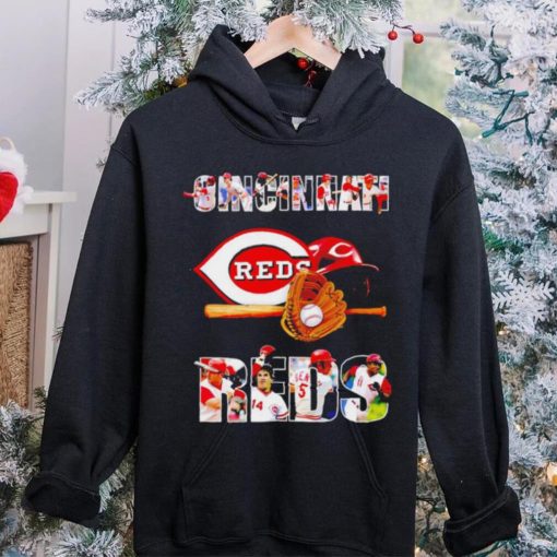 Cincinnati Reds baseball players text logo hoodie, sweater, longsleeve, shirt v-neck, t-shirt