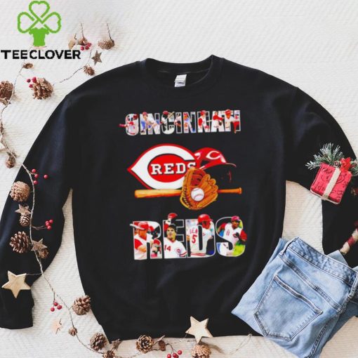 Cincinnati Reds baseball players text logo hoodie, sweater, longsleeve, shirt v-neck, t-shirt