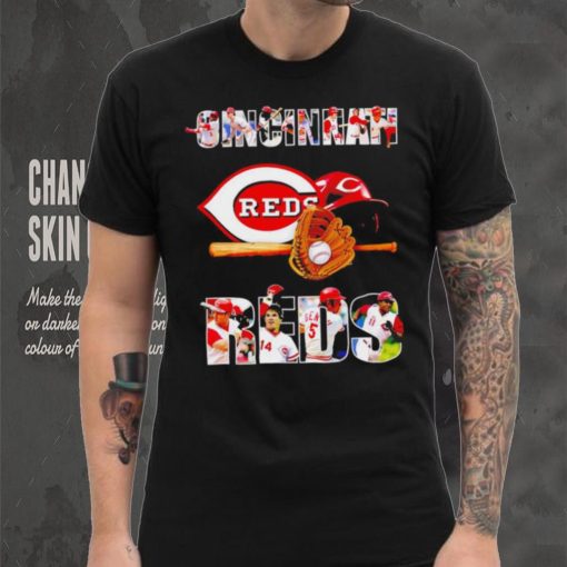 Cincinnati Reds baseball players text logo hoodie, sweater, longsleeve, shirt v-neck, t-shirt