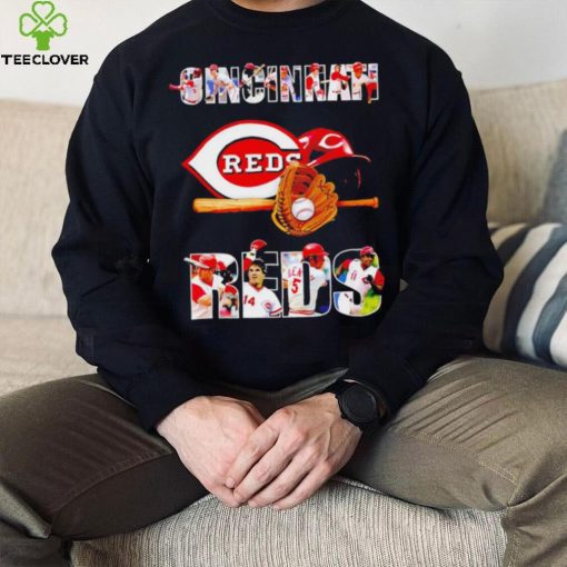 Cincinnati Reds baseball players text logo hoodie, sweater, longsleeve, shirt v-neck, t-shirt