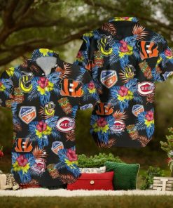 Cincinnati Sport Teams Flower Tropical Hawwaian Shirt