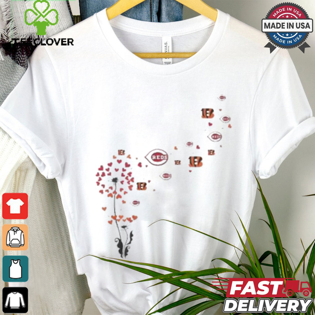 Cincinnati Sports Teams Floral Dandelion Shirt Cincinnati Sports Teams Floral Dandelion Shirt