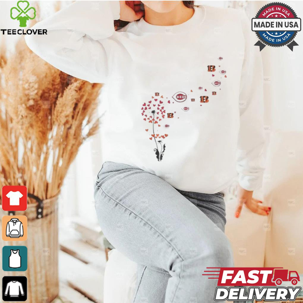 Cincinnati Sports Teams Floral Dandelion Shirt Cincinnati Sports Teams Floral Dandelion Shirt