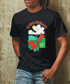 Cincinnati the Ohio river cardinal T shirt