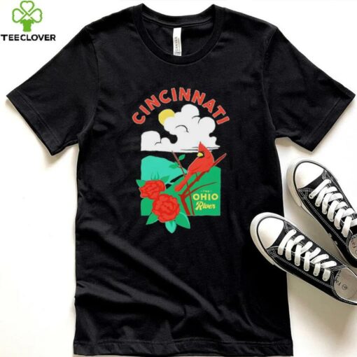 Cincinnati the Ohio river cardinal T shirt