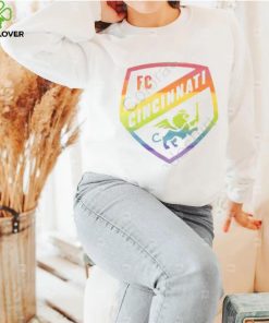Cincyshirts Store Fc Cincinnati Pride Rainbow Shield Hoodie shirt