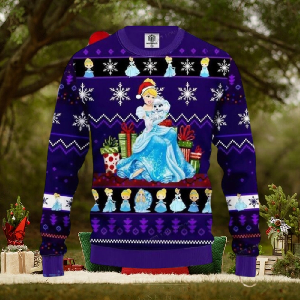 Cinderella Purple Ugly Christmas Sweater Impressive Gift For Men And Women Cinderella Purple Ugly Christmas Sweater Impressive Gift For Men And Women