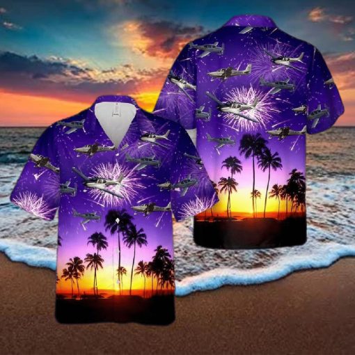 Cirrus 22 Airplane 4th Of July Hawaiian Shirt