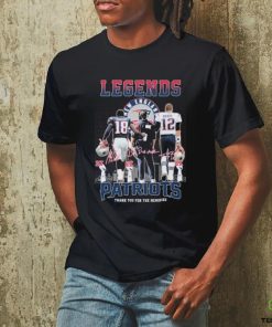 City Bill Belichick, Tom Brady And Matthew Slater Legends New England Patriots Thank You For The Memories Signatures Shirt