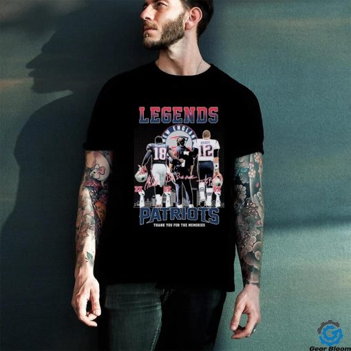 City Bill Belichick, Tom Brady And Matthew Slater Legends New England Patriots Thank You For The Memories Signatures Shirt
