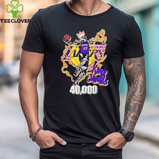 City Of Angels Los Angeles Lakers King Skull James Congratulations LeBron James Reach 40K Career Points Shirt