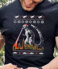 City Santa Godzilla Ugly Christmas Shirt