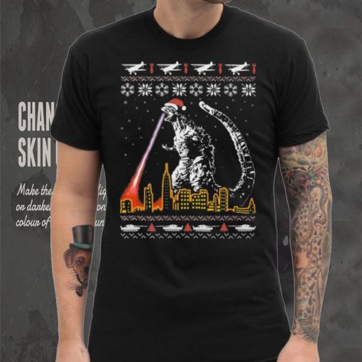 City Santa Godzilla Ugly Christmas Shirt