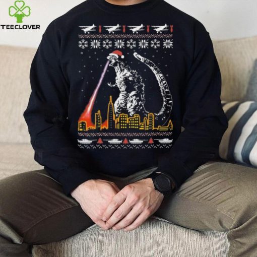 City Santa Godzilla Ugly Christmas Shirt