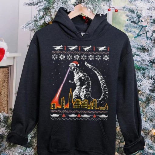 City Santa Godzilla Ugly Christmas Shirt