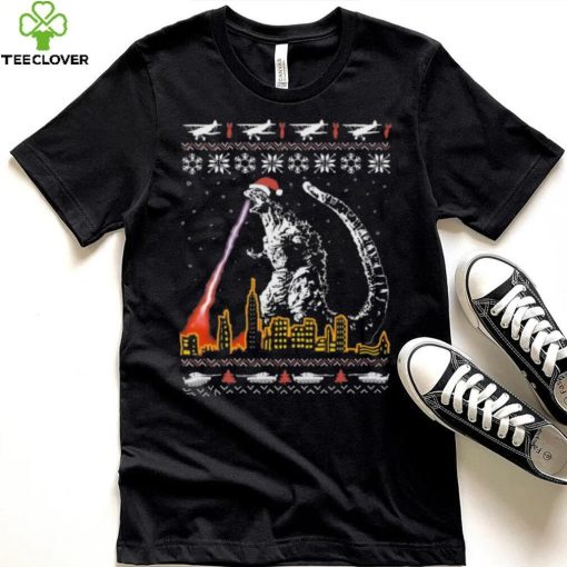 City Santa Godzilla Ugly Christmas Shirt