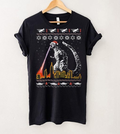 City Santa Godzilla Ugly Christmas Shirt