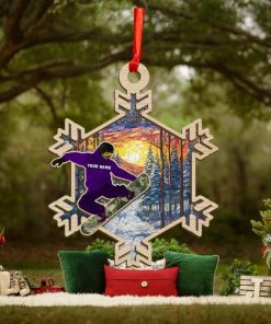 Snowboard Personalized Suncatcher Ornament