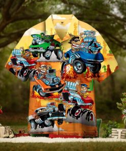 Classic Car With Funny Driver Hawaiian Shirt