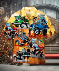 Classic Car With Funny Driver Hawaiian Shirt