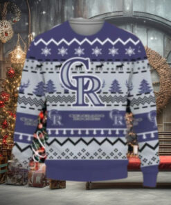 Classic Tree Deer Colorado Rockies Ugly Christmas Sweater