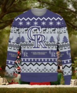 Classic Tree Deer Colorado Rockies Ugly Christmas Sweater