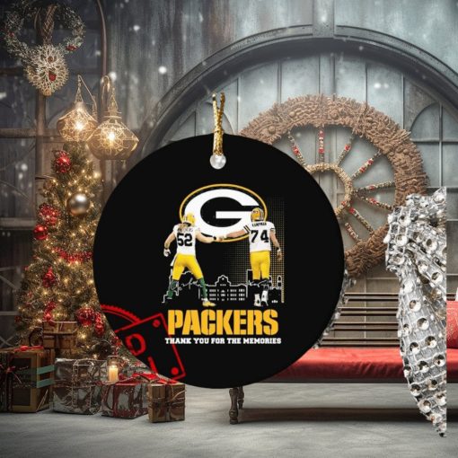 Clay Matthews III And Aaron Kampman Packers Thank You For The Memories Signatures Ornament