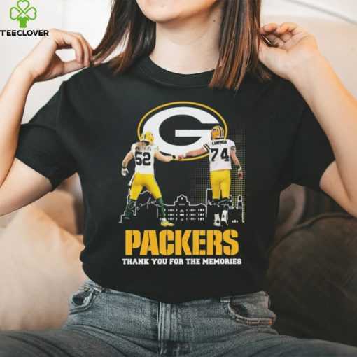 Clay Matthews III And Aaron Kampman Packers Thank You For The Memories Signatures Shirt