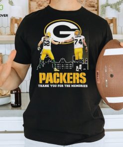 Clay Matthews III And Aaron Kampman Packers Thank You For The Memories Signatures Shirt