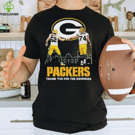 Clay Matthews III And Aaron Kampman Packers Thank You For The Memories Signatures Shirt