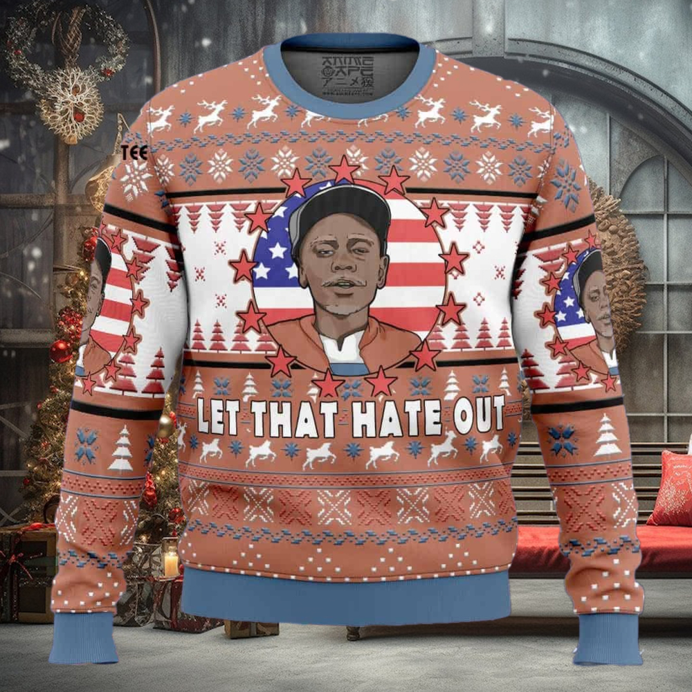 Clayton Bigsby Let That Hate Out Chappelle Show Ugly Christmas Sweater Clayton Bigsby Let That Hate Out Chappelle Show Ugly Christmas Sweater