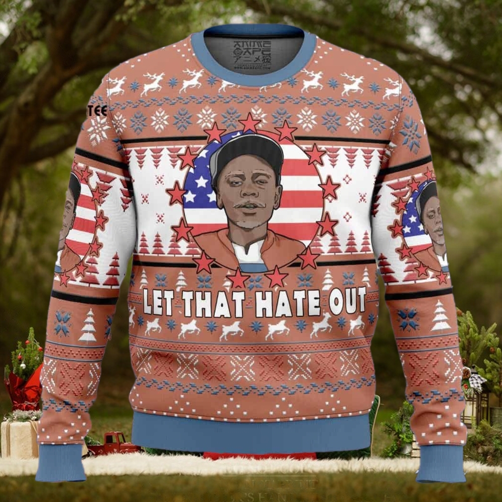Clayton Bigsby Let That Hate Out Chappelle Show Ugly Christmas Sweater Clayton Bigsby Let That Hate Out Chappelle Show Ugly Christmas Sweater