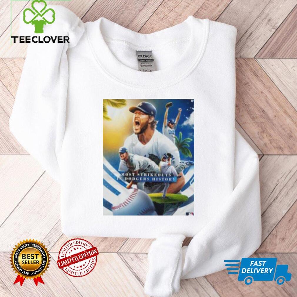 Clayton Kershaw 2697th K Most STrikeouts In Dodgers History MLB Classic T Shirt