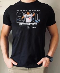 Clayton Kershaw Los Angeles Dodgers 200 Career Wins MLB Shirt