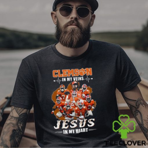 Clemson In My Veins Jesus In My Heart T Shirt