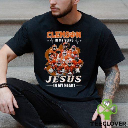 Clemson In My Veins Jesus In My Heart T Shirt