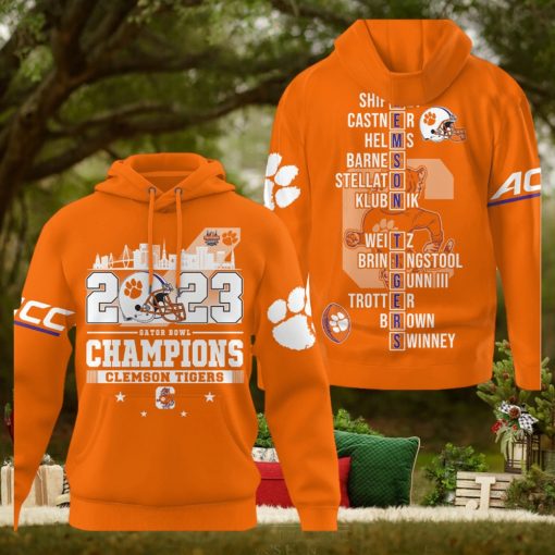 Clemson Tigers 2023 Gator Bowl Champions Hoodie T Shirt