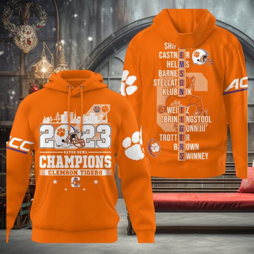 Clemson Tigers 2023 Gator Bowl Champions Hoodie T Shirt