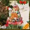 Clemson Tigers And Snoopy Christmas NCAA Ornament Custom Your Family Name