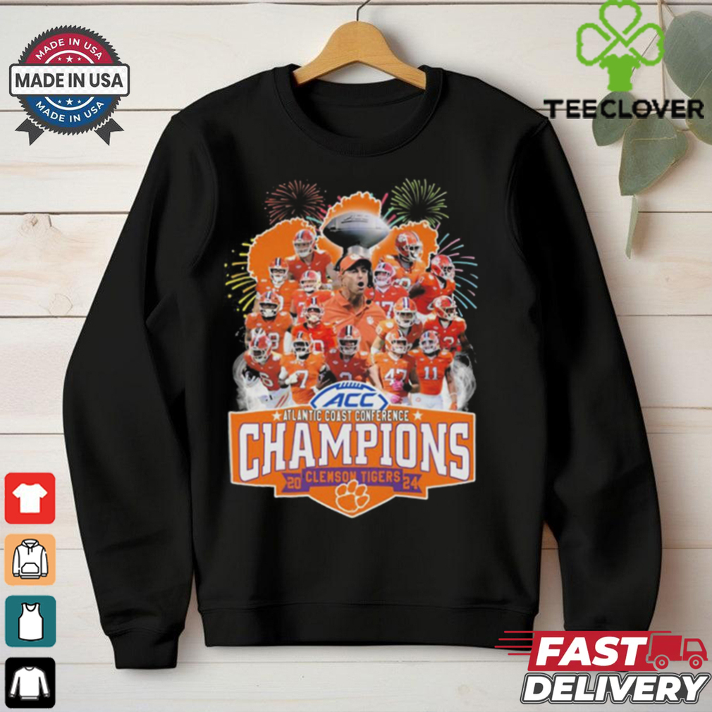 Clemson Tigers Atlantic Coast Conference Champions 2024 T Shirt Clemson Tigers Atlantic Coast Conference Champions 2024 T Shirt
