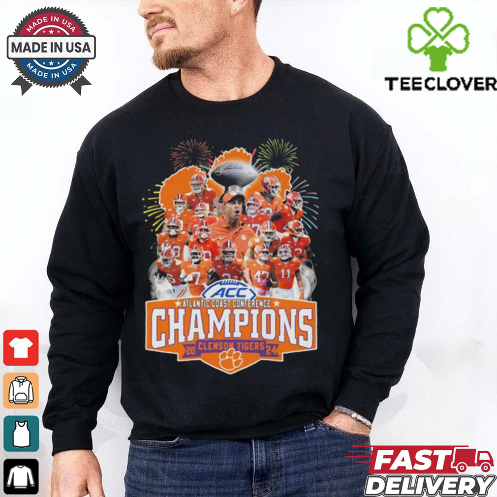 Clemson Tigers Atlantic Coast Conference Champions 2024 T Shirt Clemson Tigers Atlantic Coast Conference Champions 2024 T Shirt