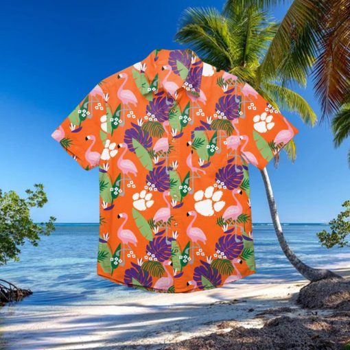 Clemson Tigers Floral Hawaiian Shirt