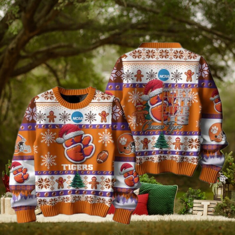 Clemson Tigers Football They Not Like Us Christmas Ugly Sweater Clemson Tigers Football They Not Like Us Christmas Ugly Sweater