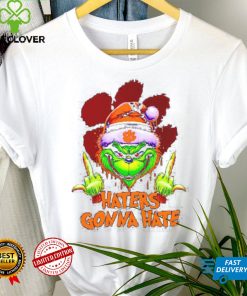 Clemson Tigers Grinch middle finger haters gonna hate shirt 1 Clemson Tigers Grinch middle finger haters gonna hate shirt