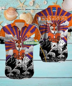 Clemson Tigers NCAA Custom Name Hawaiian Shirt Great Gift For Men And Women Fans hawaiian shirt