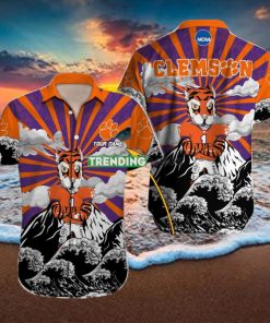 Clemson Tigers NCAA Custom Name Hawaiian Shirt Great Gift For Men And Women Fans hawaiian shirt