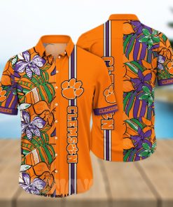 Clemson Tigers NCAA Floral Full Print 3D Hawaiian Shirt