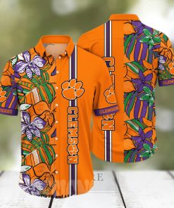 Clemson Tigers NCAA Floral Full Print 3D Hawaiian Shirt